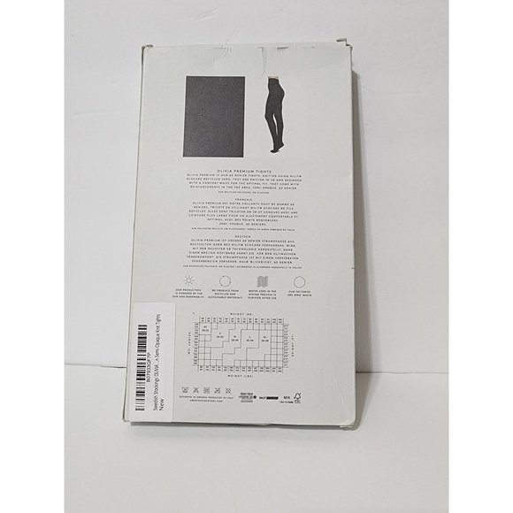 Swedish Stockings Olivia Premium Tights Semi Opaque 60 Denier Navy Extra Large - Picture 5 of 8